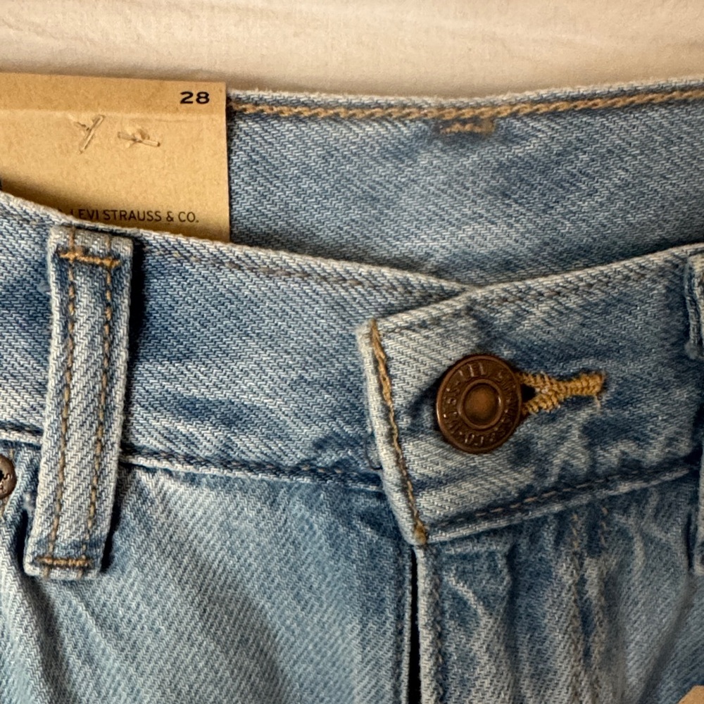 Levi's Light Blue Flared Denim Maxi Skirt - Picture 3 of 4